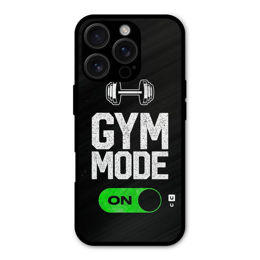 Gym Mode On Shockproof Hybrid Protection (Metal + TPU) Back Case Cover