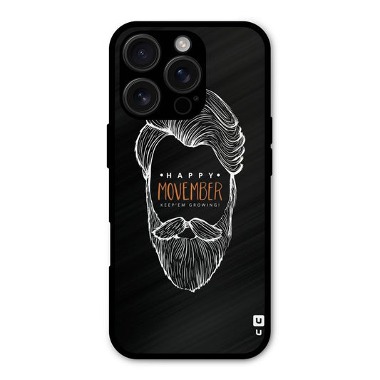 Happy Movember Black Shockproof Hybrid Protection (Metal + TPU) Back Case Cover