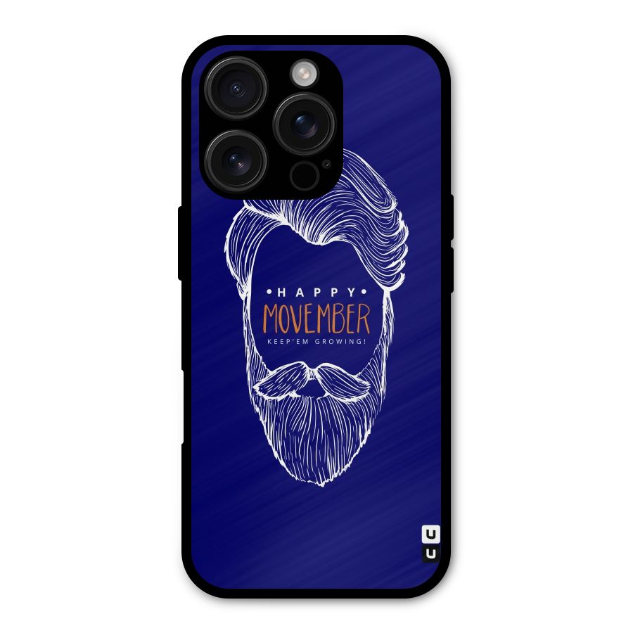 Happy Movember Blue Shockproof Hybrid Protection (Metal + TPU) Back Case Cover