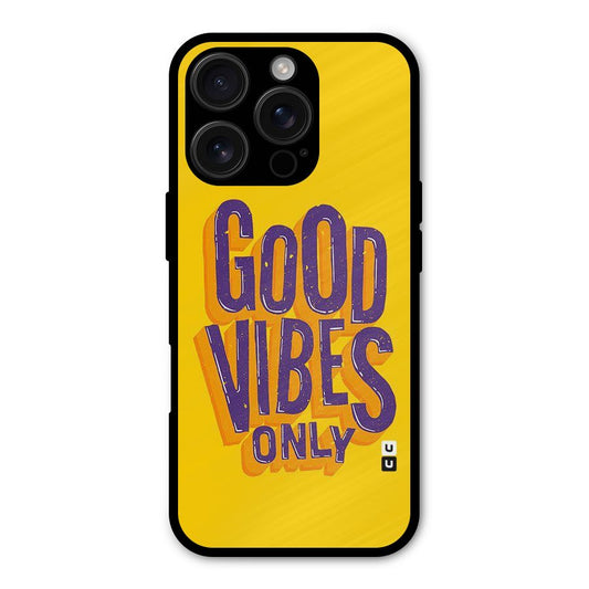Happy Vibes Only Shockproof Hybrid Protection (Metal + TPU) Back Case Cover