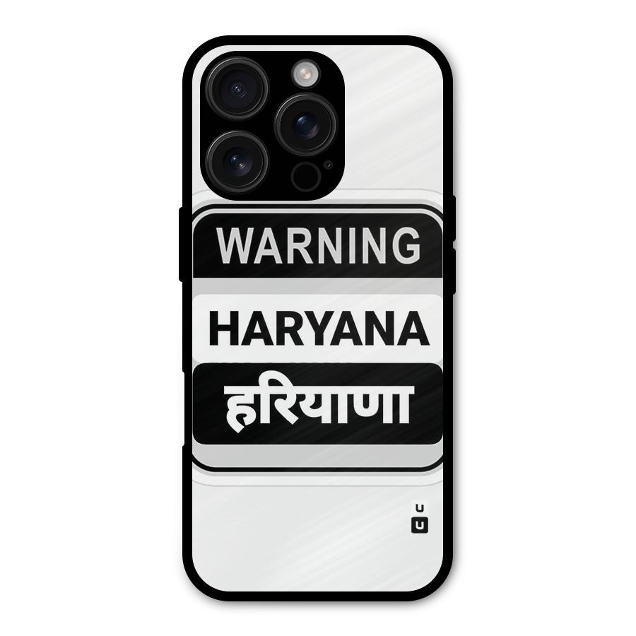 Haryana Warning Shockproof Hybrid Protection (Metal + TPU) Back Case Cover