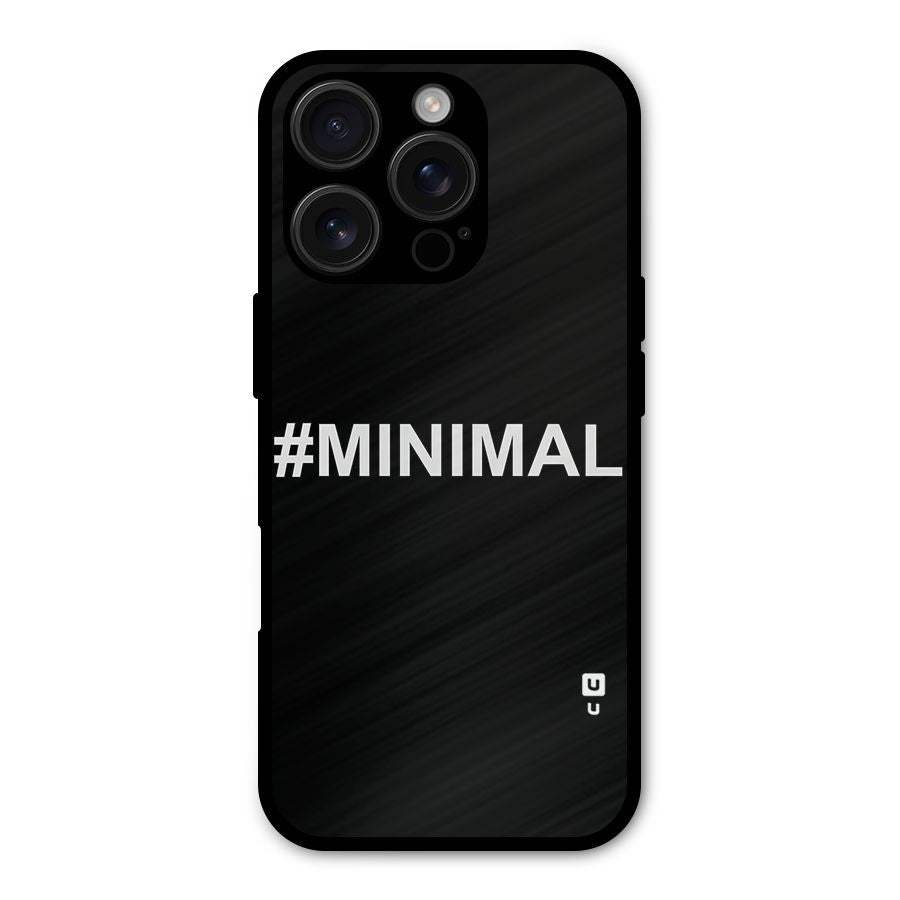 Hashtag Minimal Black Shockproof Hybrid Protection (Metal + TPU) Back Case Cover