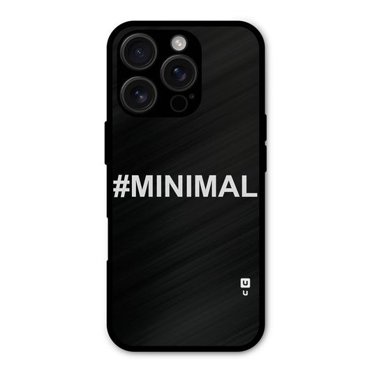 Hashtag Minimal Black Shockproof Hybrid Protection (Metal + TPU) Back Case Cover
