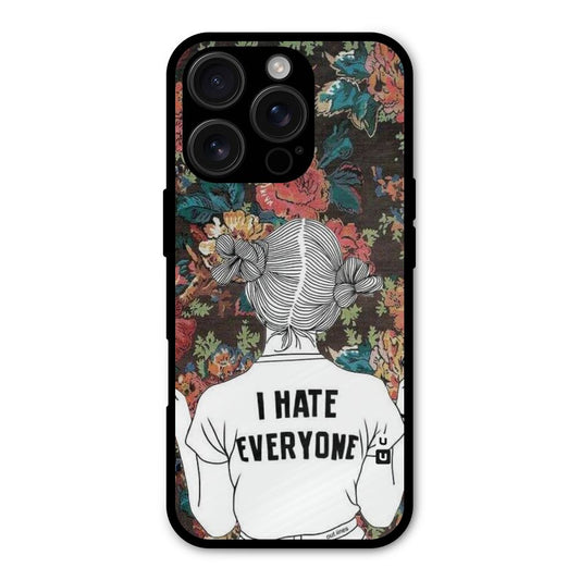Hate Everyone Shockproof Hybrid Protection (Metal + TPU) Back Case Cover