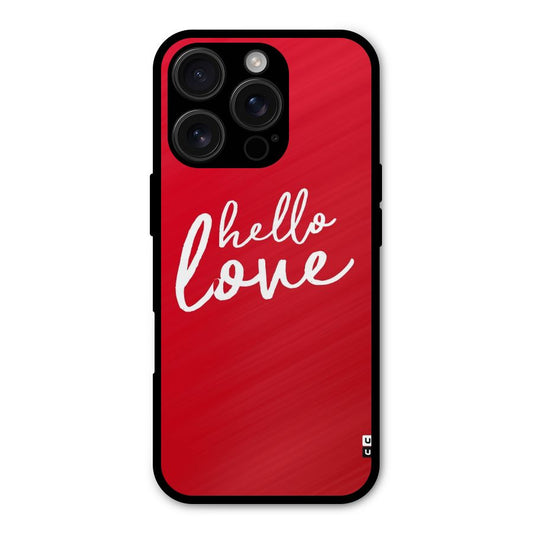 Hello Love Shockproof Hybrid Protection (Metal + TPU) Back Case Cover