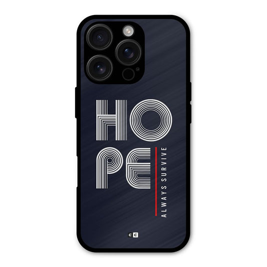 Hope Survives Shockproof Hybrid Protection (Metal + TPU) Back Case Cover