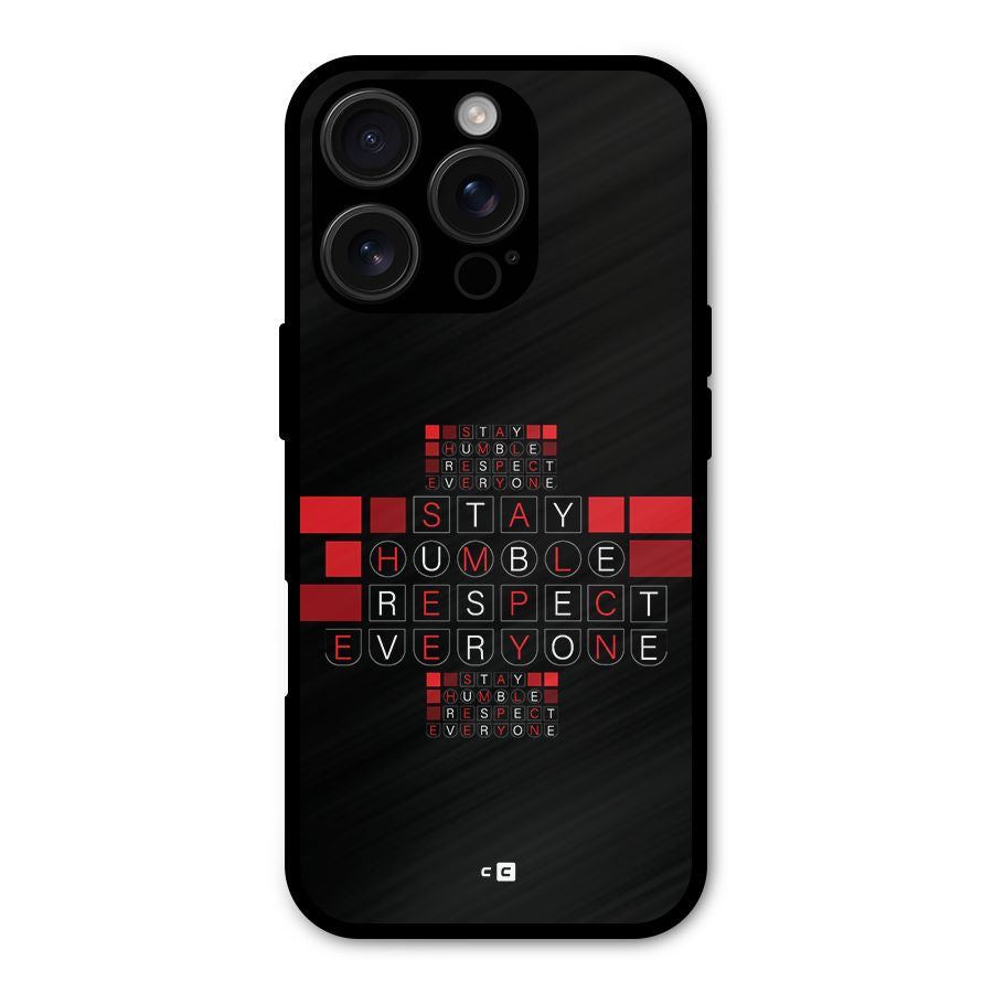 Humble Respect Shockproof Hybrid Protection (Metal + TPU) Back Case Cover