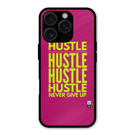 Hustle Never Give Up Shockproof Hybrid Protection (Metal + TPU) Back Case Cover