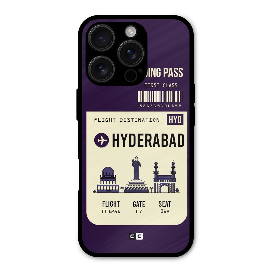 Hyderabad Boarding Pass Shockproof Hybrid Protection (Metal + TPU) Back Case Cover