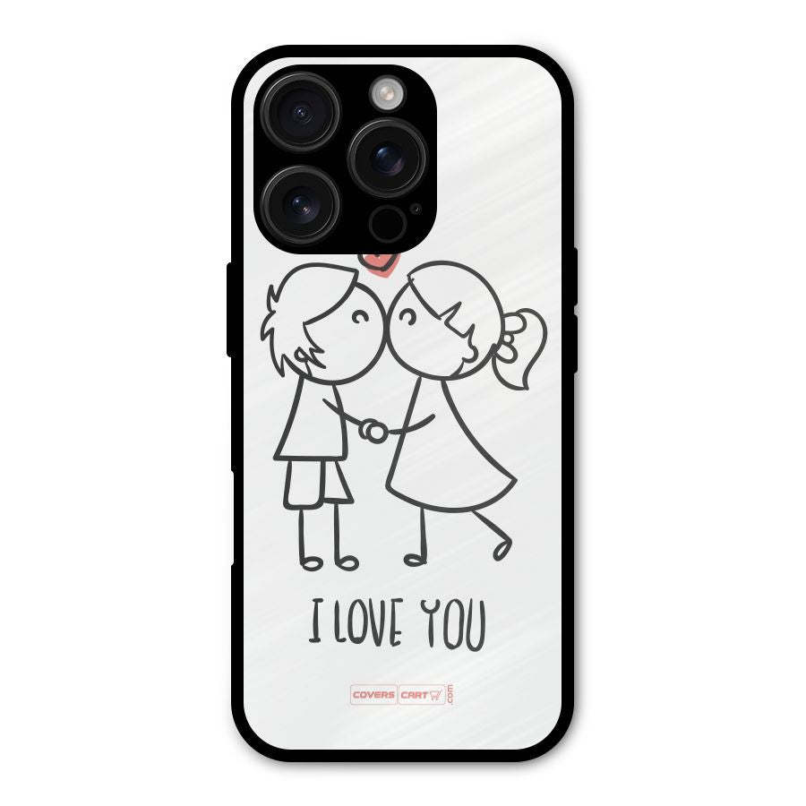 I Love You Shockproof Hybrid Protection (Metal + TPU) Back Case Cover