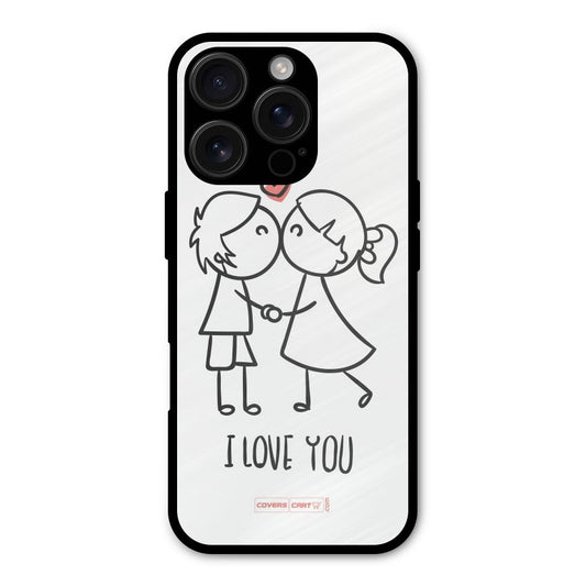 I Love You Shockproof Hybrid Protection (Metal + TPU) Back Case Cover