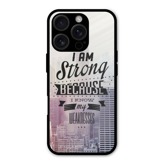 I am Strong Shockproof Hybrid Protection (Metal + TPU) Back Case Cover