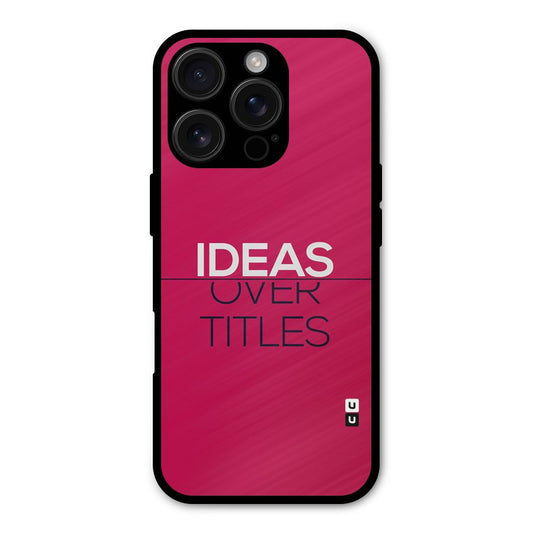 Ideas Over Titles Shockproof Hybrid Protection (Metal + TPU) Back Case Cover