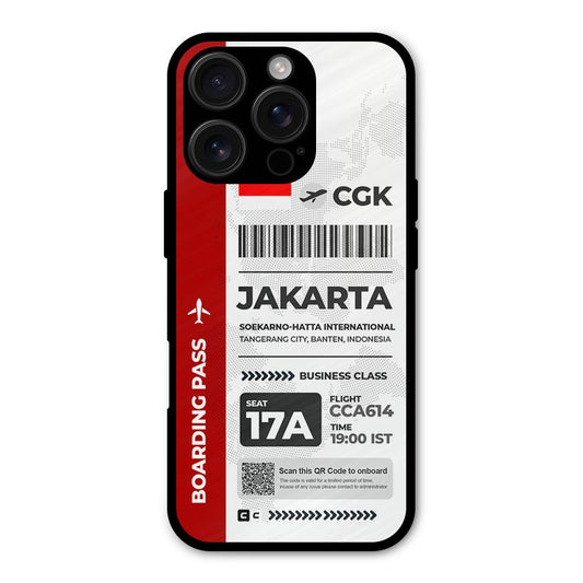 International Boarding Pass Jakarta Shockproof Hybrid Protection (Metal + TPU) Back Case Cover
