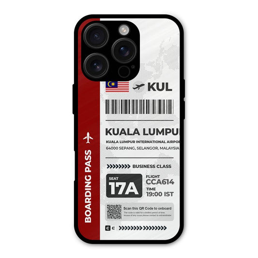 International Boarding Pass Kuala Lumpur Shockproof Hybrid Protection (Metal + TPU) Back Case Cover