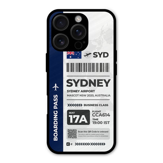 International Boarding Pass Sydney Shockproof Hybrid Protection (Metal + TPU) Back Case Cover