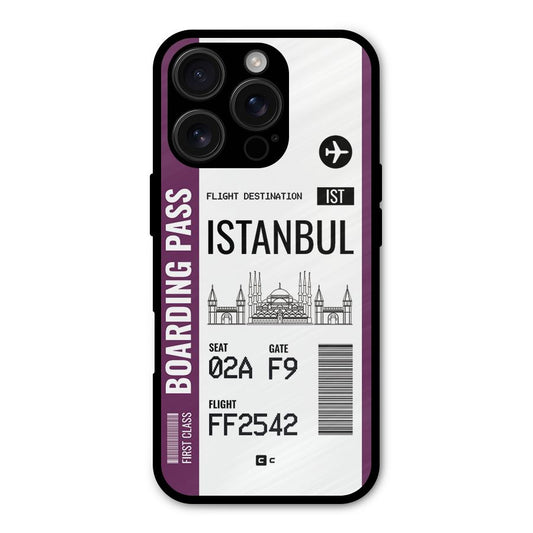 Istanbul Boarding Pass Shockproof Hybrid Protection (Metal + TPU) Back Case Cover