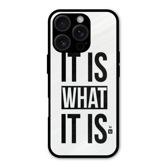 Itis What Itis Shockproof Hybrid Protection (Metal + TPU) Back Case Cover