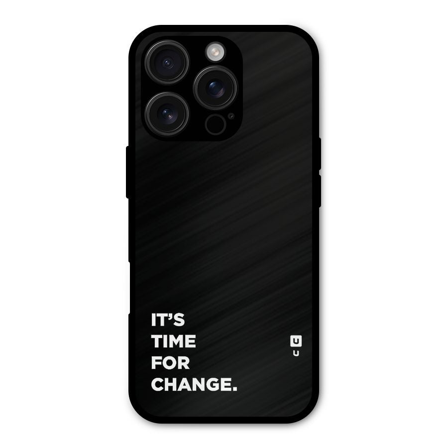 Its Time For Change Shockproof Hybrid Protection (Metal + TPU) Back Case Cover
