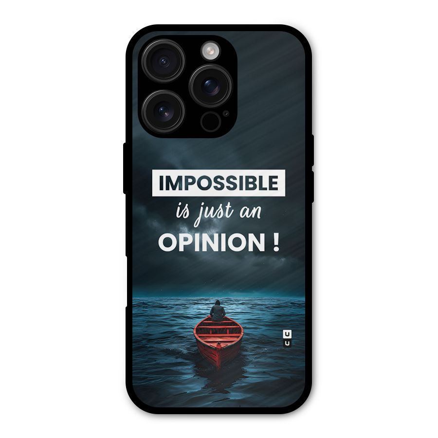 Just An Opinion Shockproof Hybrid Protection (Metal + TPU) Back Case Cover