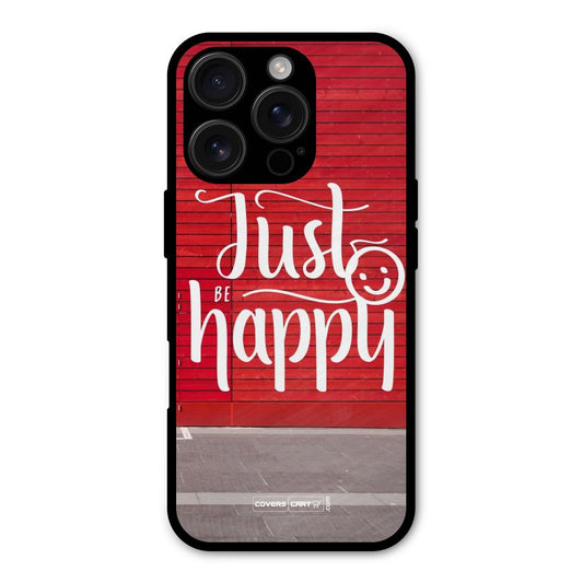 Just Be Happy Shockproof Hybrid Protection (Metal + TPU) Back Case Cover