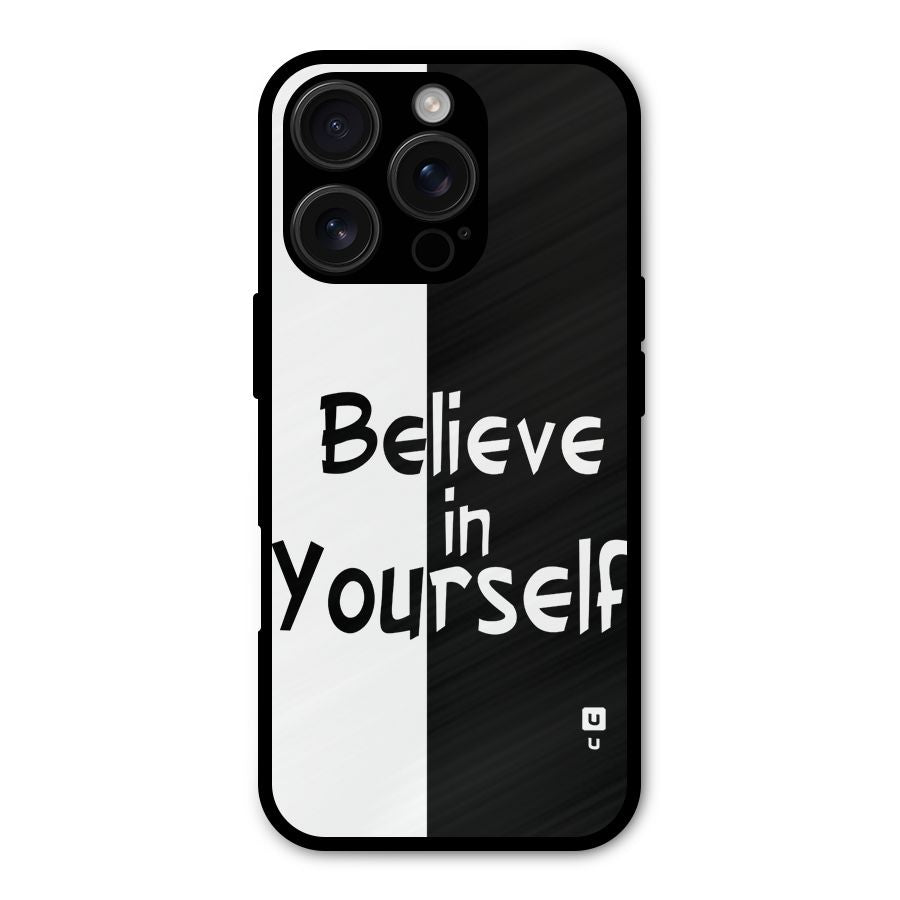 Just Believe Yourself Shockproof Hybrid Protection (Metal + TPU) Back Case Cover