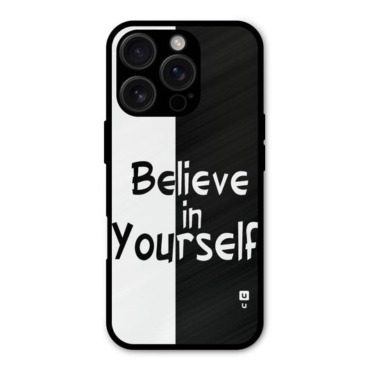 Just Believe Yourself Shockproof Hybrid Protection (Metal + TPU) Back Case Cover