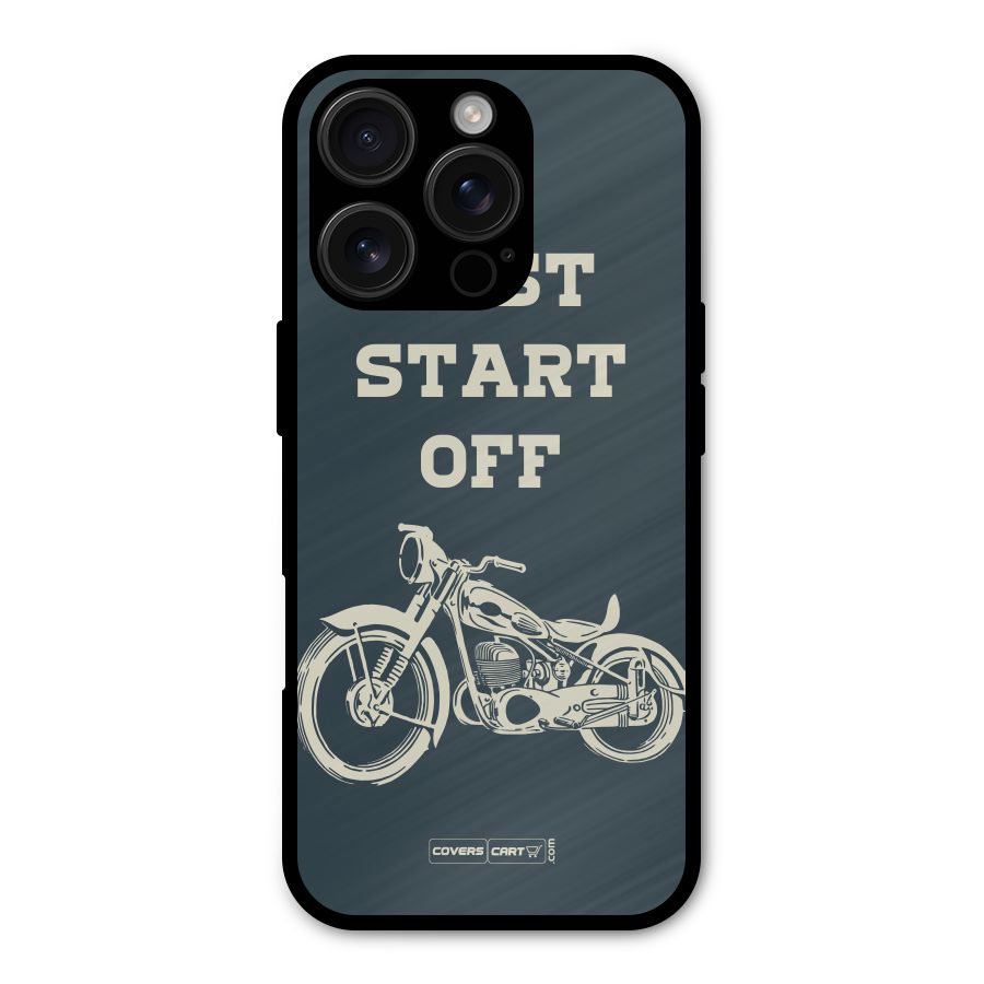 Just Start Off Shockproof Hybrid Protection (Metal + TPU) Back Case Cover