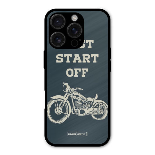 Just Start Off Shockproof Hybrid Protection (Metal + TPU) Back Case Cover
