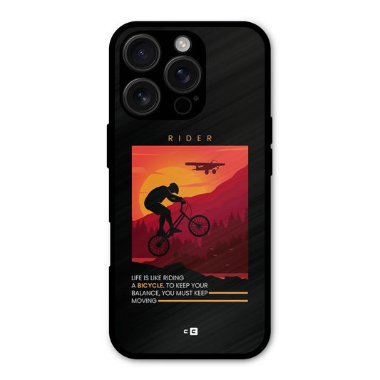Keep Moving Rider Shockproof Hybrid Protection (Metal + TPU) Back Case Cover