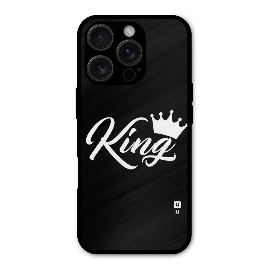 King Crown Typography Shockproof Hybrid Protection (Metal + TPU) Back Case Cover