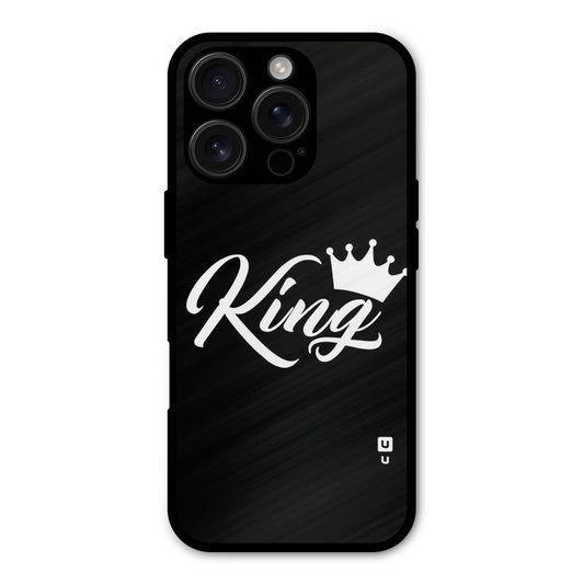 King Crown Typography Shockproof Hybrid Protection (Metal + TPU) Back Case Cover