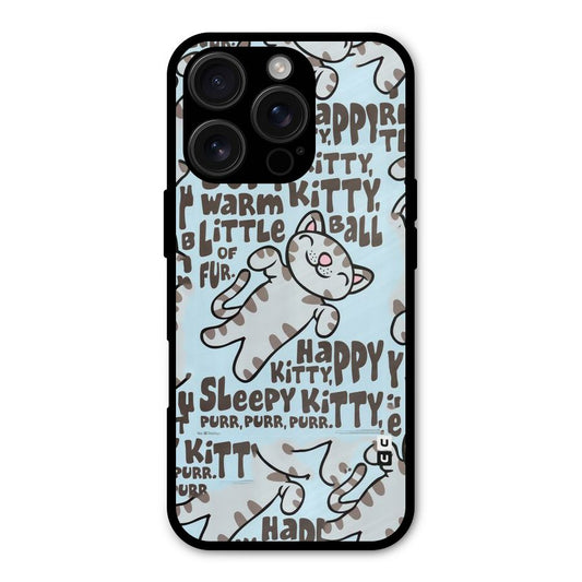 Kitty Pattern Shockproof Hybrid Protection (Metal + TPU) Back Case Cover