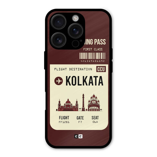 Kolkata Boarding Pass Shockproof Hybrid Protection (Metal + TPU) Back Case Cover