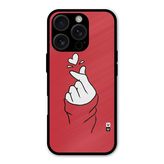 Korean Love Sign Shockproof Hybrid Protection (Metal + TPU) Back Case Cover