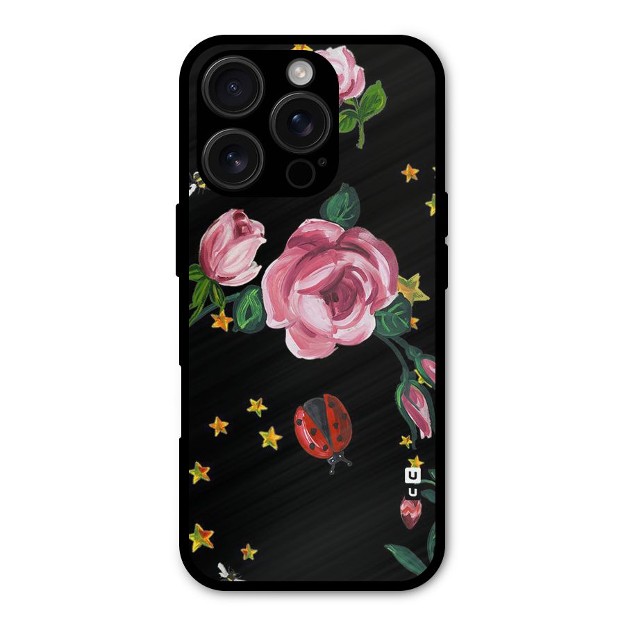 Ladybird And Floral Shockproof Hybrid Protection (Metal + TPU) Back Case Cover