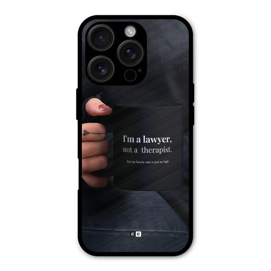 Lawyer Not Therapist Shockproof Hybrid Protection (Metal + TPU) Back Case Cover