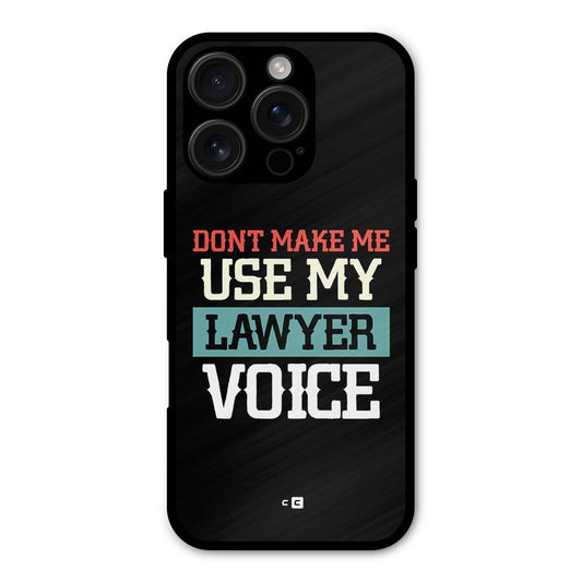Lawyer Voice Shockproof Hybrid Protection (Metal + TPU) Back Case Cover