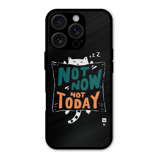 Lazy Cat Not Today Shockproof Hybrid Protection (Metal + TPU) Back Case Cover