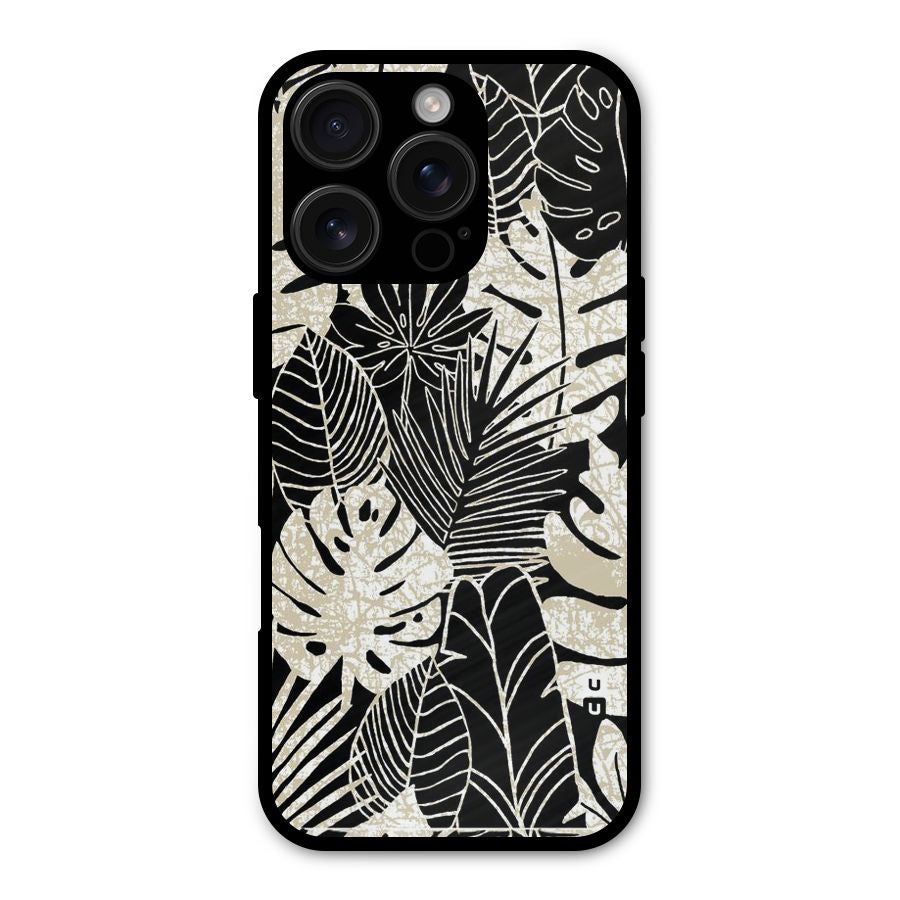 Leaf Pattern Shockproof Hybrid Protection (Metal + TPU) Back Case Cover