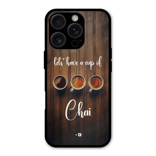 Lets Have A Cup Of Chai Shockproof Hybrid Protection (Metal + TPU) Back Case Cover