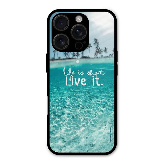 Life Is Short Shockproof Hybrid Protection (Metal + TPU) Back Case Cover