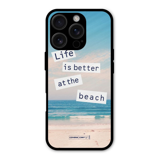 Life is better at the Beach Shockproof Hybrid Protection (Metal + TPU) Back Case Cover