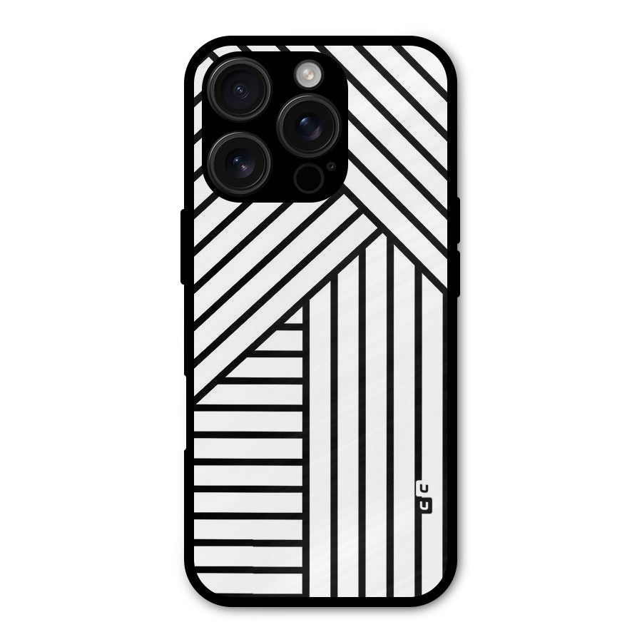 Lines Pattern Stripes Shockproof Hybrid Protection (Metal + TPU) Back Case Cover