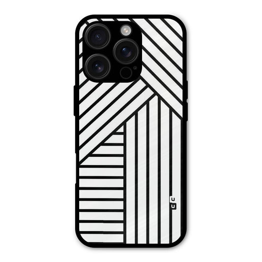 Lines Pattern Stripes Shockproof Hybrid Protection (Metal + TPU) Back Case Cover