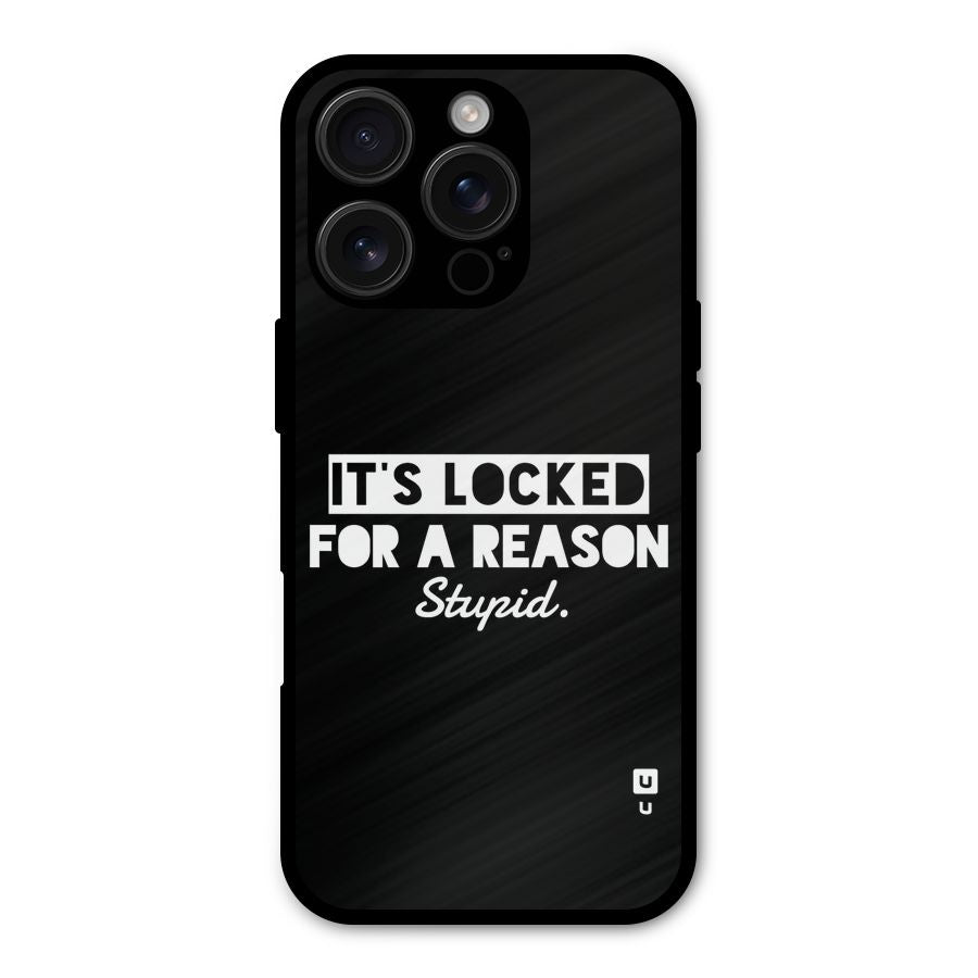 Locked For Stupid Shockproof Hybrid Protection (Metal + TPU) Back Case Cover