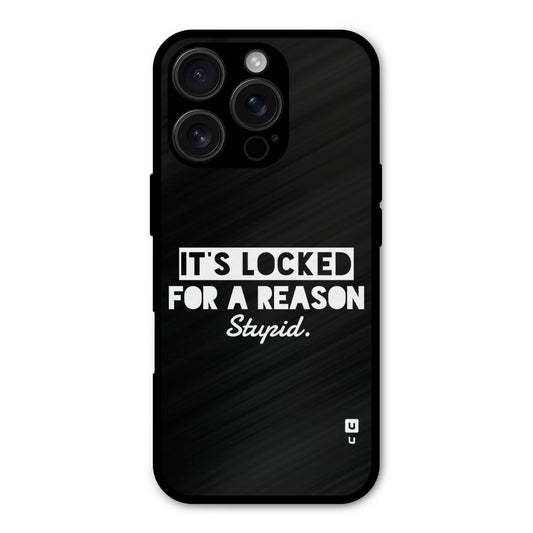 Locked For Stupid Shockproof Hybrid Protection (Metal + TPU) Back Case Cover
