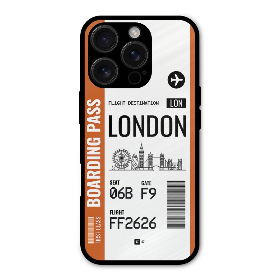 London Boarding Pass Shockproof Hybrid Protection (Metal + TPU) Back Case Cover