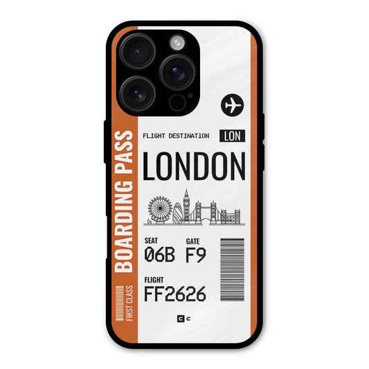 London Boarding Pass Shockproof Hybrid Protection (Metal + TPU) Back Case Cover