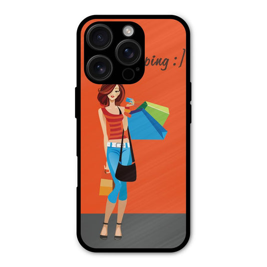 Love Shopping Classy Girl Shockproof Hybrid Protection (Metal + TPU) Back Case Cover
